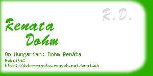 renata dohm business card